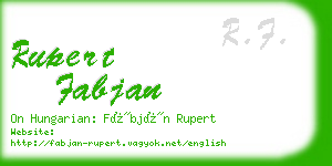 rupert fabjan business card